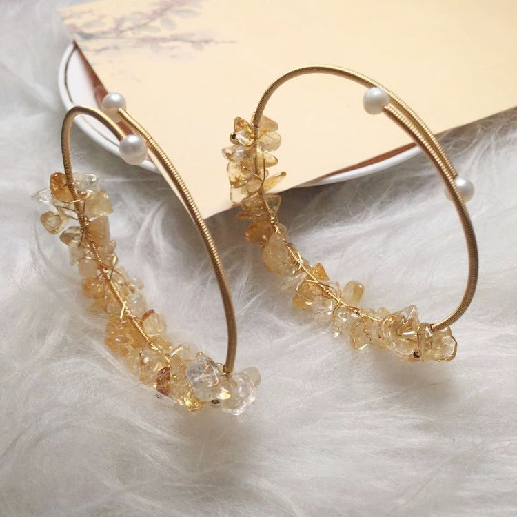 Natural Citrine Bracelet 14K Wire Winding Process - CRYSTALOIL