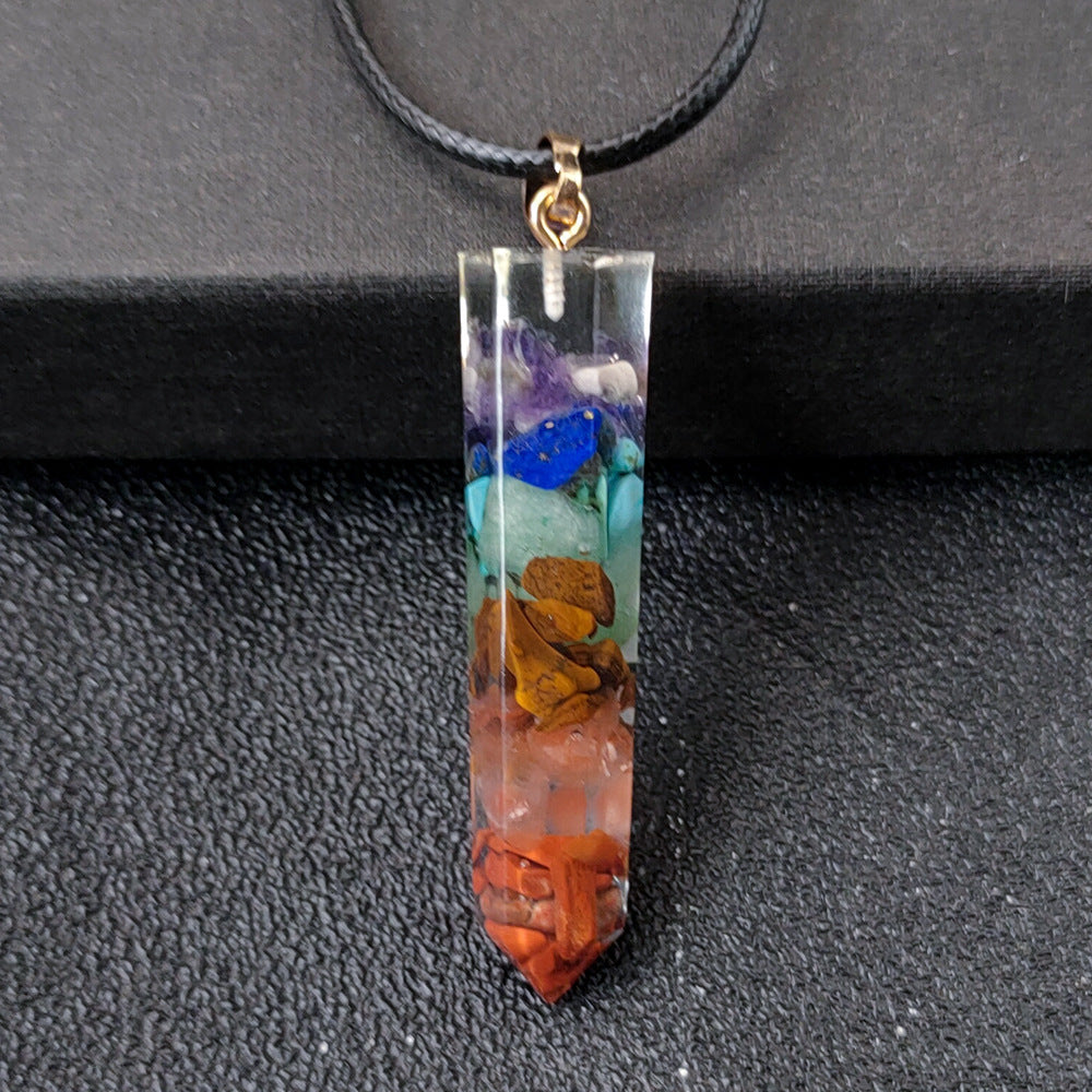 Multicolor Rainbow Crystal Hexagram Pendant - CRYSTALOIL