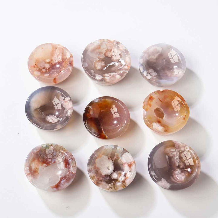 Natural Crystal Cherry Blossom Agate bowl - CRYSTALOIL