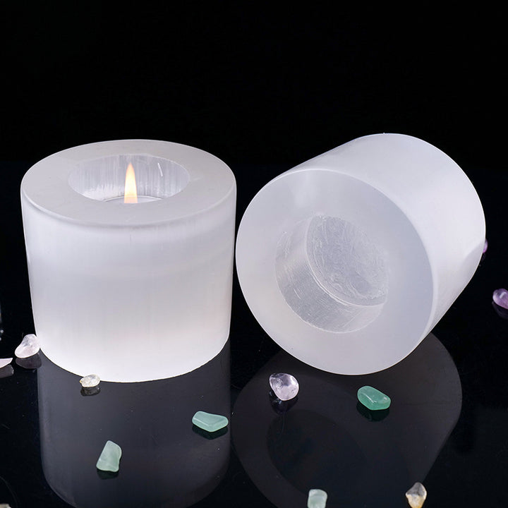 Natural Crystal Candlestick - CRYSTALOIL