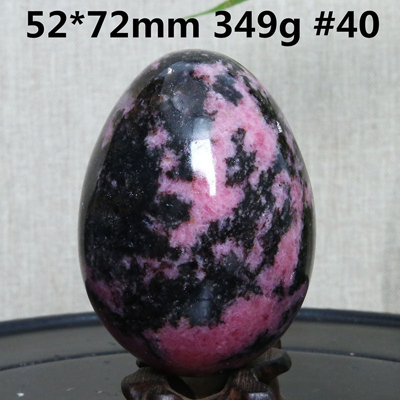 Natural Crystal Plum Tourmaline Stone Egg Ore Specimen Ornaments - Crystalbloomaromatics