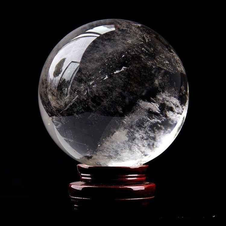 Natural White Quartz Crystal Ball Home Decoration, Transform your space with the enchanting allure of our Natural White Quartz Crystal Ball. - CRYSTALOIL