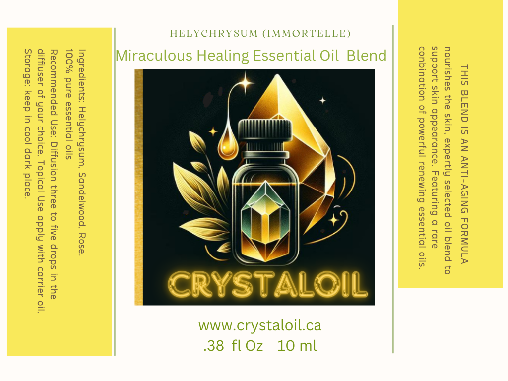 Luxury Helichrysum Essential Oil for Skin Rejuvenation and Regeneration - CRYSTALOIL