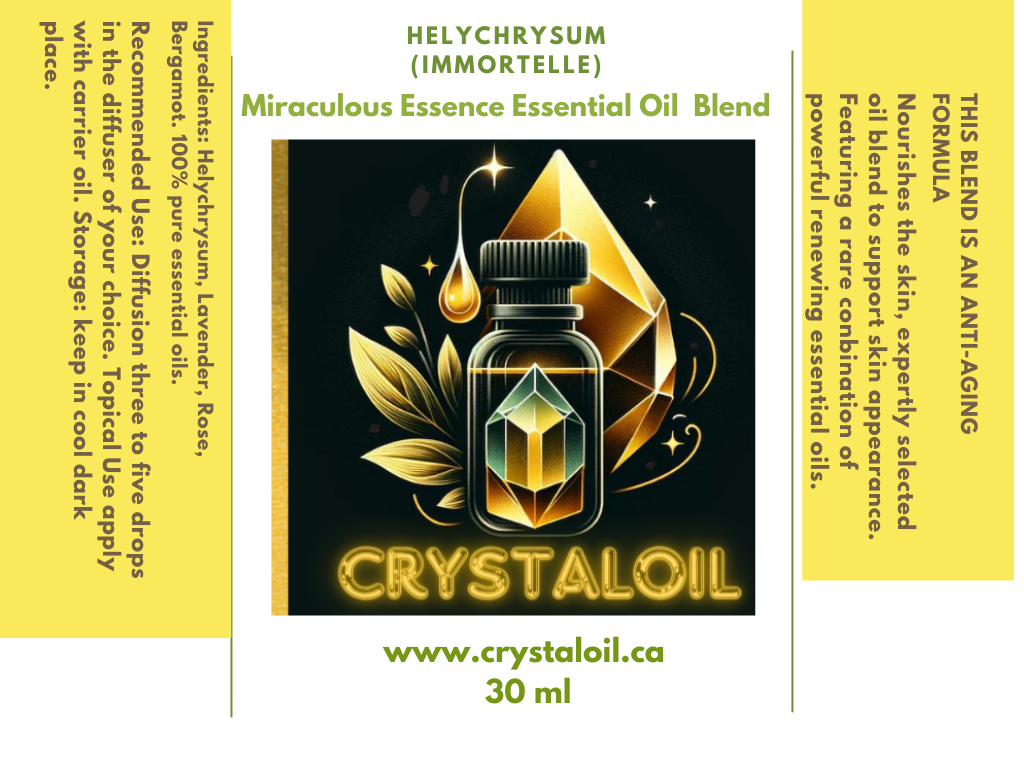 Luxury Helichrysum Essential Oil for Skin Rejuvenation and Regeneration - CRYSTALOIL