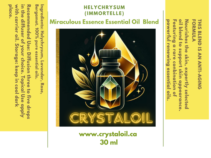 Luxury Helichrysum Essential Oil for Skin Rejuvenation and Regeneration - CRYSTALOIL